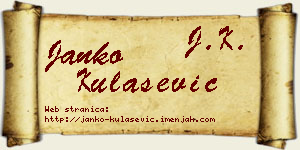 Janko Kulašević vizit kartica